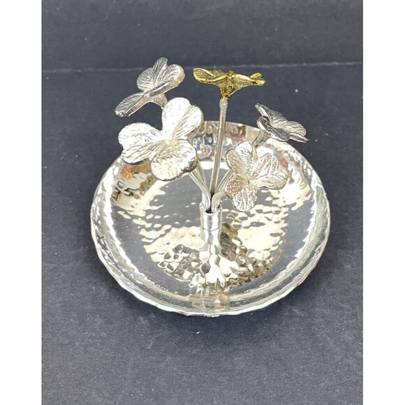 MICHAEL ARAM Clover Ring Dish Trinket Tray Silver & Gold - Picture 3 of 8